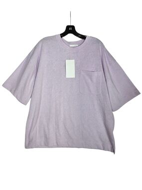 Zara Lavender Crewneck Pocket Tee
